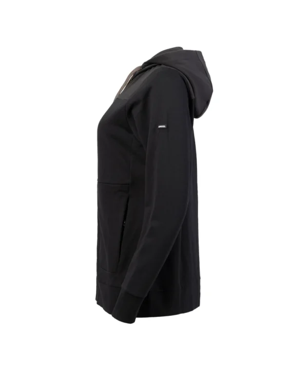 Engel Entire vest met capuchon dames | Zwart/antracietgrijs