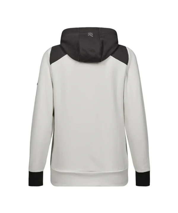 Engel Entire vest met capuchon dames | Off white/antraciet grijs