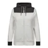 Engel Entire vest met capuchon dames | Off white/antraciet grijs