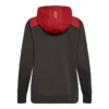 Engel Entire vest met capuchon dames | Antracietgrijs/rood