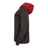 Engel Entire vest met capuchon dames | Antracietgrijs/rood