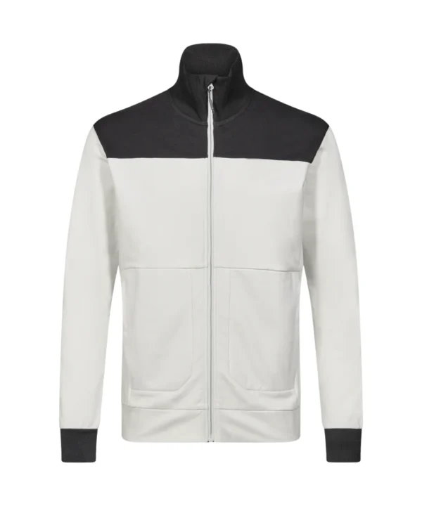 Engel Entire vest met kraag | Off white/antraciet grijs