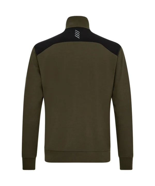 Engel Entire vest met kraag | Bosgroen/zwart