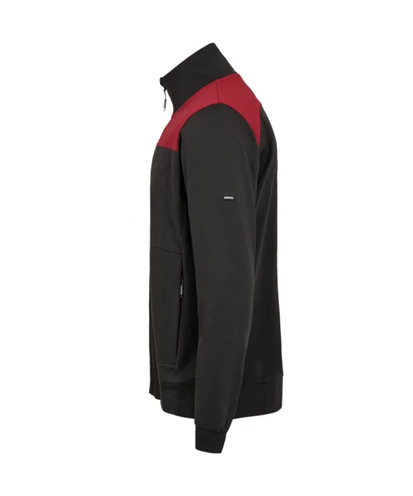 Engel Entire vest met kraag | Antracietgrijs/rood