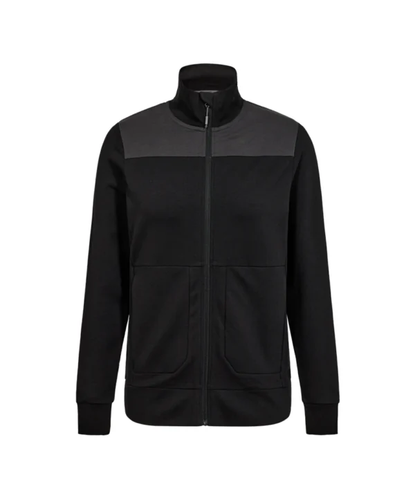 Engel Entire vest met kraag dames | Zwart/antracietgrijs
