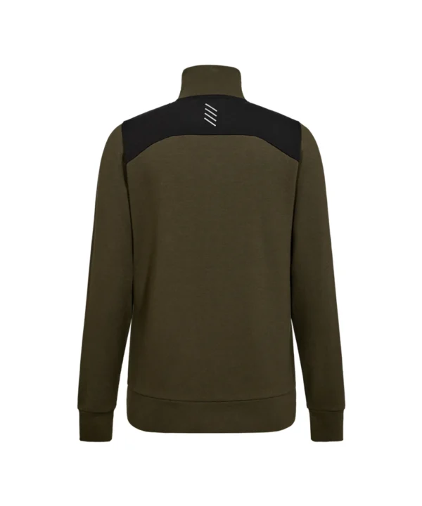 Engel Entire vest met kraag dames | Bosgroen/zwart