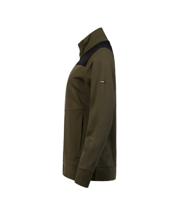 Engel Entire vest met kraag dames | Bosgroen/zwart