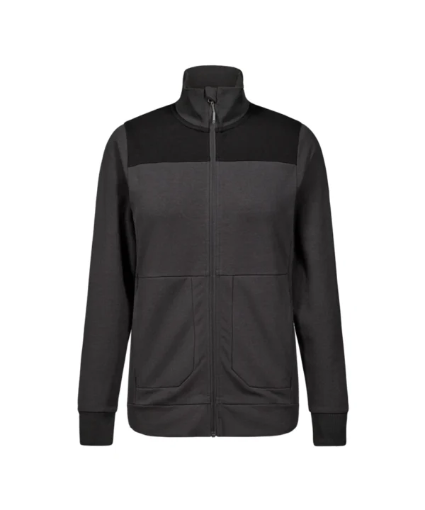 Engel Entire vest met kraag dames | Antracietgrijs/zwart