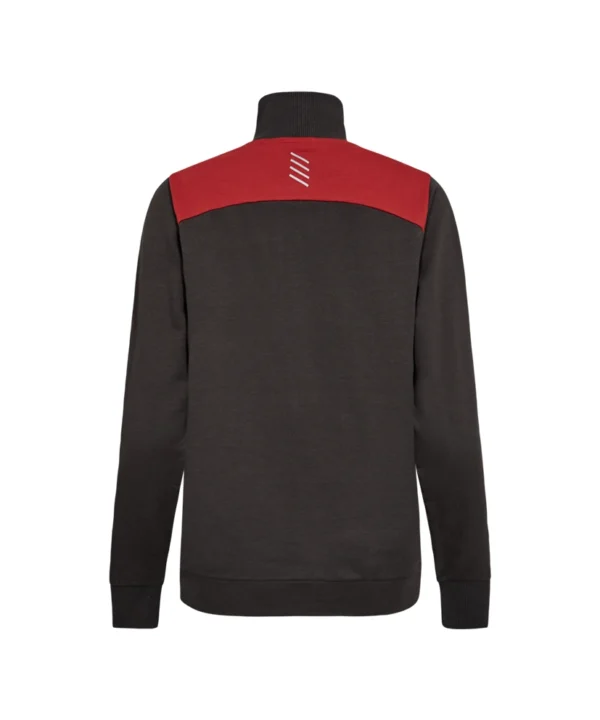 Engel Entire vest met kraag dames | Antracietgrijs/rood