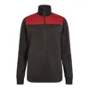 Engel Entire vest met kraag dames | Antracietgrijs/rood
