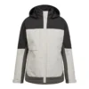 Engel Entire winterjas dames | Off white/antraciet grijs