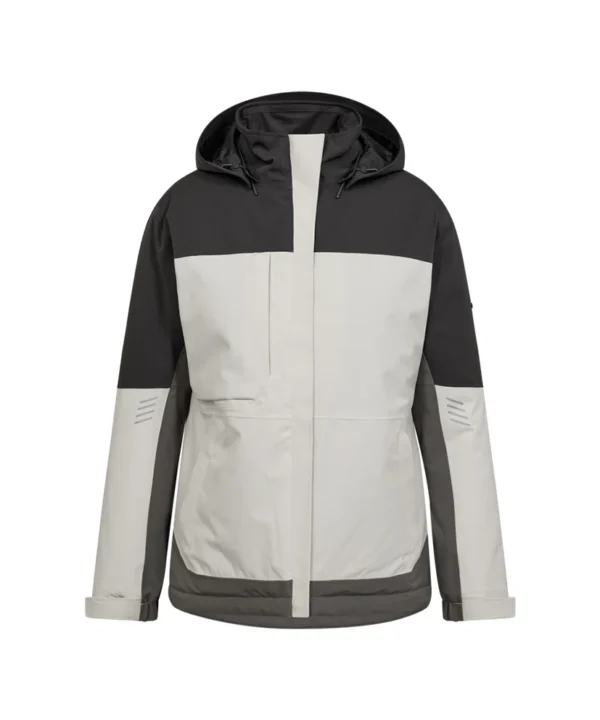 Engel Entire winterjas dames | Off white/antraciet grijs