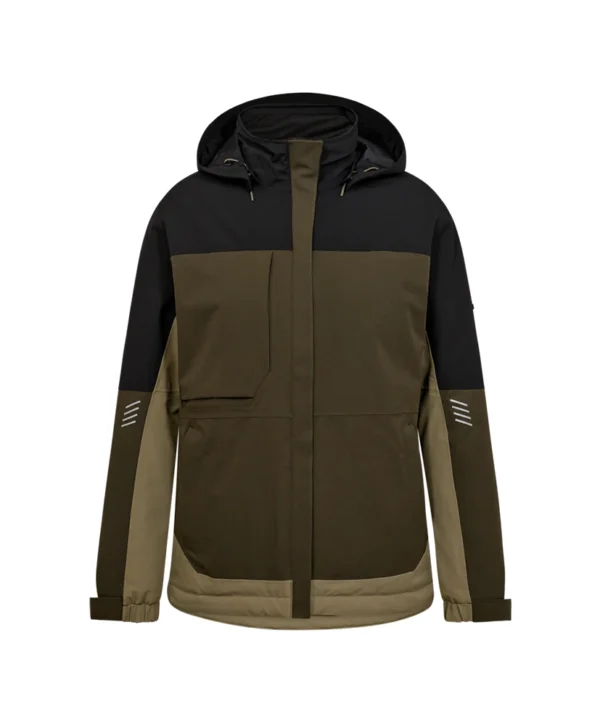 Engel Entire winterjas dames | Bosgroen/zwart