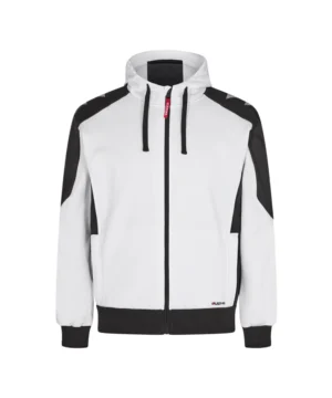 Engel Galaxy vest met capuchon | Wit/antracietgrijs