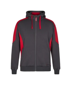 Engel Galaxy vest met capuchon | Antracietgrijs/Donker rood