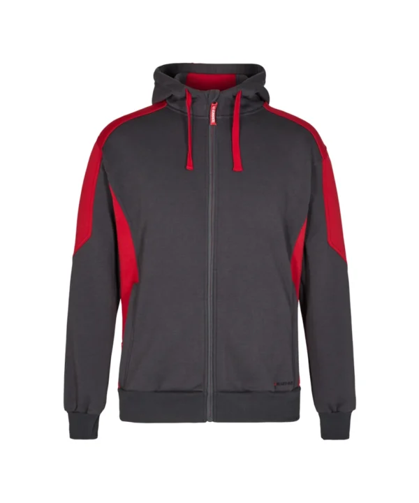Engel Galaxy vest met capuchon | Antracietgrijs/Donker rood