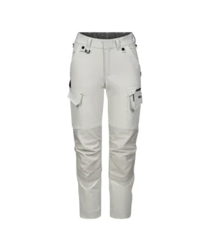 Dames Engel Entire werkbroek 4-Way stretch met kniezakken | Off white/antraciet grijs