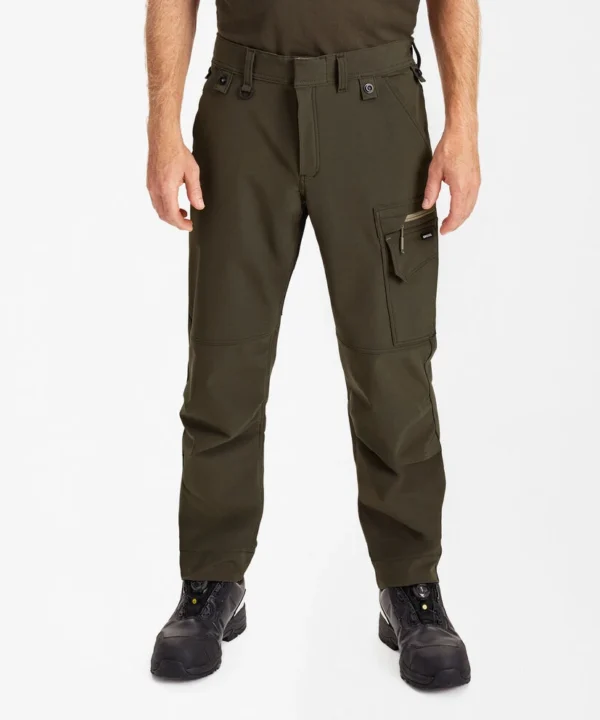 Engel Entire werkbroek 4-Way stretch  | Bosgroen/zwart