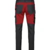 Engel Entire werkbroek 4-Way stretch met kniezakken | Antracietgrijs/rood